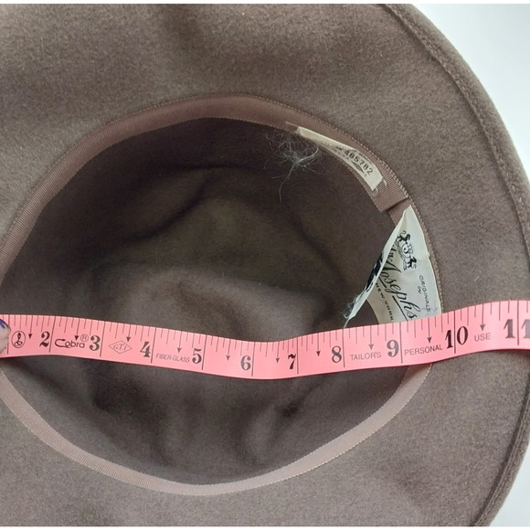 Mr Josephs Original Brown Fedora Felt Coche Hat w Multicolor Feathers New York